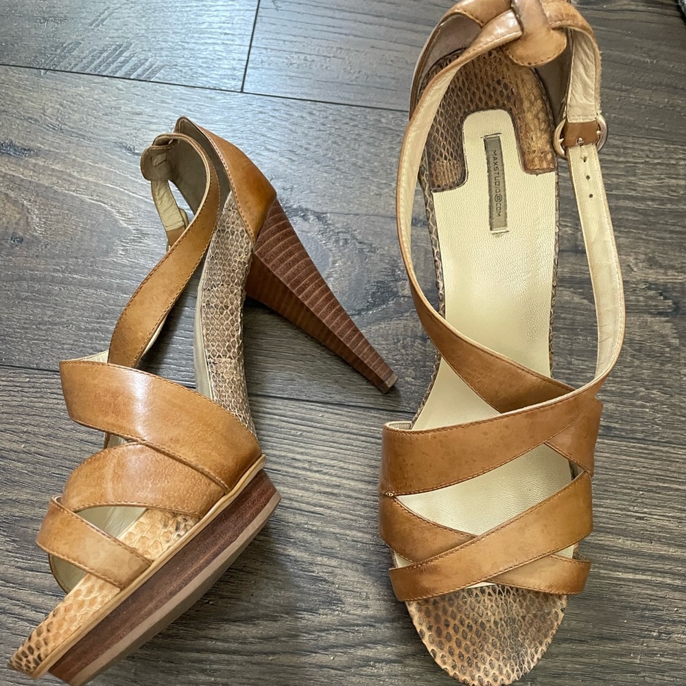 Snakeskin Leather  5” tall High Heel MAXSTUDIO Leather